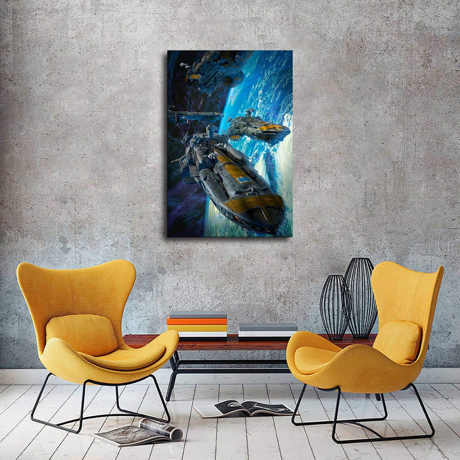 Amazon.co.jp: スターウォーズ宇宙船ポスター絶妙なキャンバス